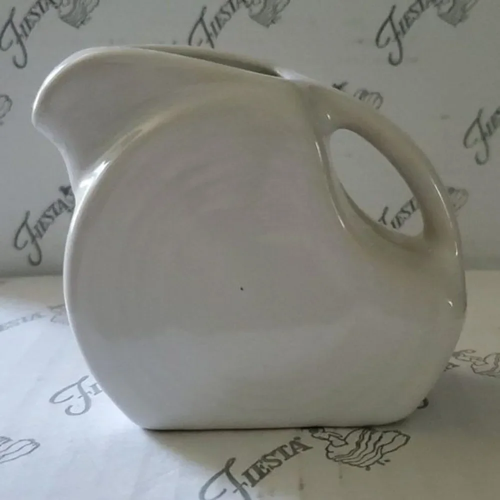 Fiestaware Fiesta Pitcher Mini Disk White CERAMIC CONTAINER